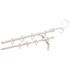 Карниз двухрядный Уют 19.02ТО.564.120Р (210 см) белый