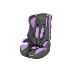 Автокресло группа 1/2/3 (9-36 кг) Мишутка LB 513 RF (без вкладыша), lilac/black dot