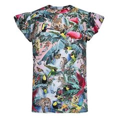 Футболка для купания Molo размер 134, зеленый/розовый/красный