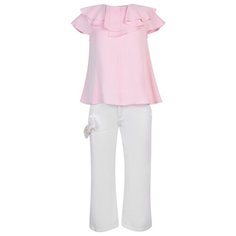 Комплект одежды Simonetta размер 140, белый/розовый