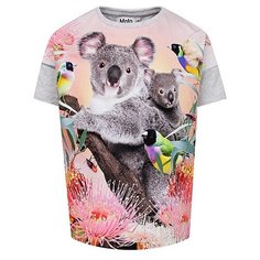 Футболка Molo размер 104, серый/розовый