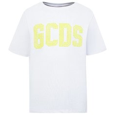 Футболка GCDS размер 128, белый/желтый