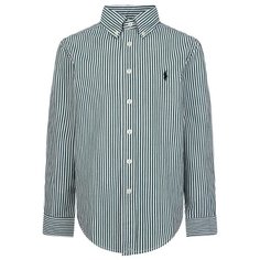 Рубашка Ralph Lauren размер 116, зеленый/белый