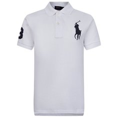 Поло Ralph Lauren размер 122, белый