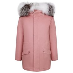 Парка Yves Salomon размер 152, B2306 розовый/белый