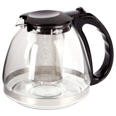 Bekker Заварочный чайник BK-7629 1.3 л, прозрачный/черный