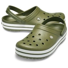 Сабо Crocs, размер 46(M13), аrmy green/white