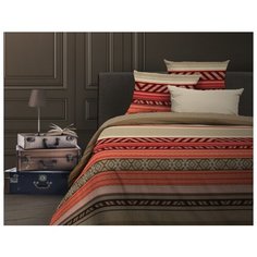 Постельное белье 1.5-спальное Wenge Dakar, бязь, 70 х 70 см бежевый/коричневый