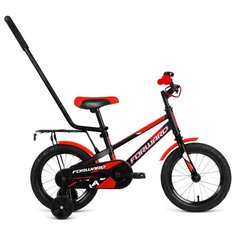 Детский велосипед FORWARD Meteor 14 (2020) черный/красный (требует финальной сборки)