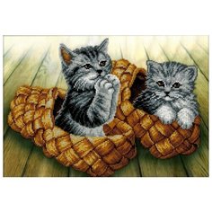 Вышиваем бисером Набор для вышивания бисером Котята 28.5 x 38 см (В-118)