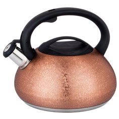 Agness Чайник со свистком, 3 л, бронзовый