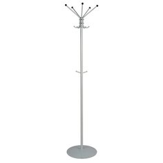 Напольная вешалка ЗМИ Луч 5 на диске белое серебро