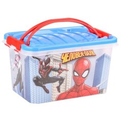 Контейнер Альтернатива Человек-Паук 7л 31х21х17 см (М7383) голубой/красный Alternativa