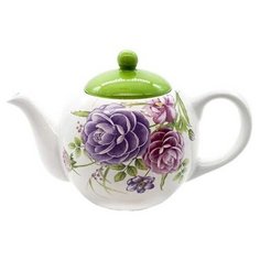 Flatel Заварочный чайник Весенняя свежесть HC724-M107 950 мл, белый/зеленый