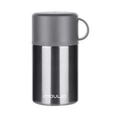 Термос для еды MOULIN VILLA Luna (0.55 л) серый/серебристый