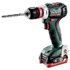 Аккумуляторная дрель-шуруповерт Metabo PowerMaxx BS 12 BL Q 4.0Ач х2 LiHD кейс 45 Н·м зеленый/черный