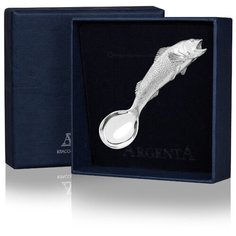 АргентА Ложка к набору д/специй "Рыба" черн+футляр