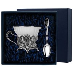 АргентА Набор чашка чайная "Герб" + ложка (2 предмета)