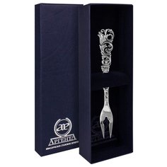 АргентА Вилка для лимона "Охотничья" чернением + футляр
