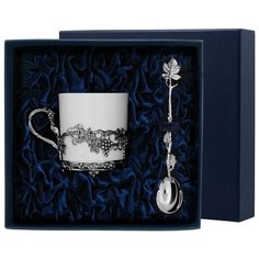 АргентА Набор чашка чайная "Виноград"+ ложка (2 предмета)