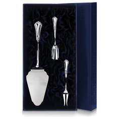 АргентА Набор чайный "Фаворит" (3 предмета лопатка для пирожного совок для сахара + вилка для лимона)