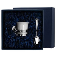 АргентА Набор чашка кофеная "Богема" + ложка (2 предмета)