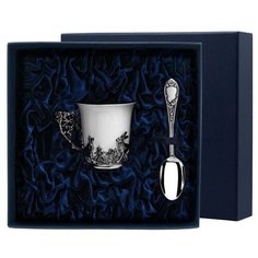 АргентА Набор чашка кофейная "Зайцы"+ ложка (2 предмета)