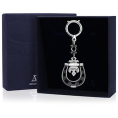 АргентА Брелок для ключей "Подкова на счастье" с чернением