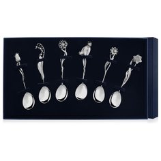 АргентА Набор чайных ложек "Цветы России" (6 предметов)