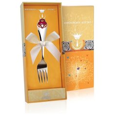 АргентА Вилка детская КД "Принцесса" с позолотой с эмалью