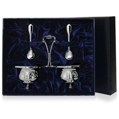 АргентА Солонка и перечница с ложечками