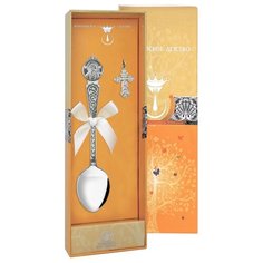 АргентА Набор "Крестильный" с ложкой "Казанская Божья Матерь" с чернением