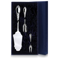 АргентА Набор чайный "Престиж" (3 предмета лопатка + совок длля сахара + вилка для лимона)