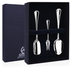 АргентА Набор чайный "Элегант" 3 предмета (совок для сахара + вилка для лимона + ложка чайная)