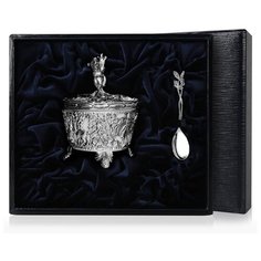 АргентА Солонка "Охотничья-Медведь" с чернением