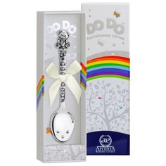 АргентА Ложка детская DODO "Мишка с бантом" с чернением
