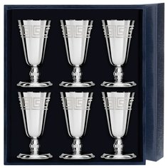 АргентА Набор рюмок №4 с рисунком "Греческий" (6 пр.) + футляр