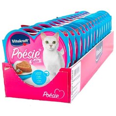 Корм для кошек Vitakraft беззерновой, с лососем, со шпинатом 15шт. х 85 г