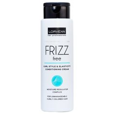LORVENN крем-кондиционер Frizz Free увлажняющий для непослушных вьющихся-окрашенных волос, 300 мл
