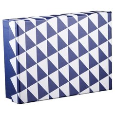 Коробка подарочная Yiwu Zhousima Crafts 3811871 26 х 19 х 7,5 см синий/белый