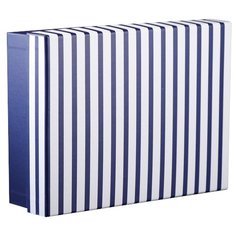 Коробка подарочная Yiwu Zhousima Crafts 3811885 27.5 х 8.5 х 21 см синий/белый