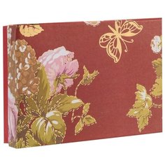 Коробка подарочная Yiwu Zhousima Crafts цветы, 17.5 х 4 х 13.5 см красный