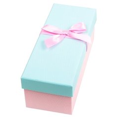 Коробка подарочная Yiwu Zhousima Crafts 2963267 24 х 9 х 10 см голубой/розовый