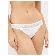Alla Buone Трусы слипы низкой посадки с кружевными вставками, размер 2(44), белый