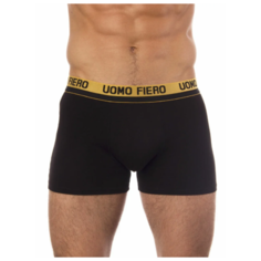 Uomo Fiero Трусы Боксеры 032FH с профилированным гульфиком, классическая посадка, размер 54, черный