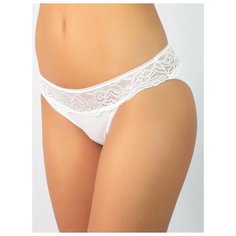 Alla Buone Трусы слипы низкой посадки с кружевными вставками, размер 2(44), белый