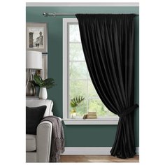 Комплект Kauffort Велюр на ленте 270 см, 1 шт черный