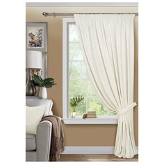 Комплект Kauffort Велюр на ленте 270 см, 1 шт слоновая кость