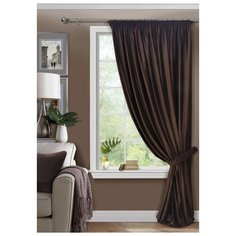 Комплект Kauffort Велюр на ленте 270 см, 1 шт темно-коричневый