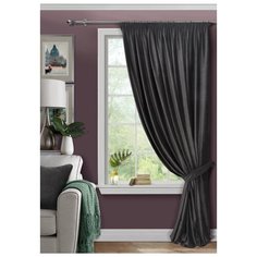 Комплект Kauffort Велюр на ленте 270 см, 1 шт темно-серый